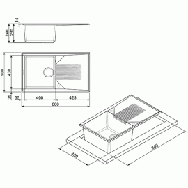 Кухонная мойка SMEG lseq861p