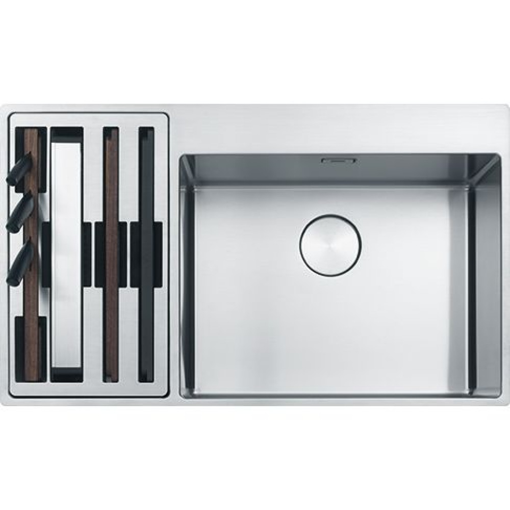 Кухонная мойка FRANKE Box Center BWX 220-54-27 TL рабочий центр справа