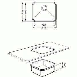 Кухонная мойка SMEG um50