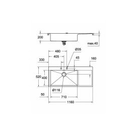 Кухонная мойка GROHE K1000 нержавеющая сталь 31581SD1