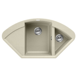 Мойка кухонная Elleci EASY CORNER granitek 62 Bianco Antico