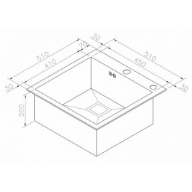 Кухонная мойка ZORG INOX K/A X-5151 нержавеющая сталь