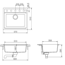 Мойка SCHOCK 700327 nemo 60 (n-100) cristalite 570x510 альпина