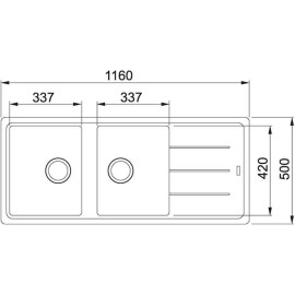 Кухонная мойка FRANKE BFG 621-116 чёрный (114.0276.591)
