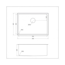Кухонная мойка EMAR EMB-132 PVD Nano Satine