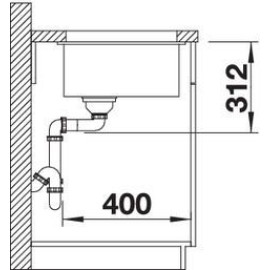 Кухонная мойка Blanco SUBLINE 500-U SILGRANIT кофе с отв.арм. InFino (арт.523441)