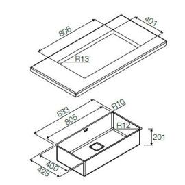 Кухонная мойка FULGOR P1B 8343 Q U