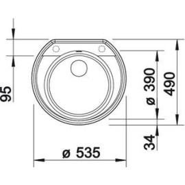 Кухонная мойка BLANCO rondoval 45 (515676)