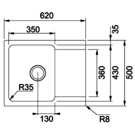 Кухонная мойка FRANKE OID 611-62 кофе (114.0443.357)