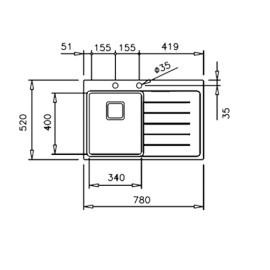 Мойка кухонная Teka ZENIT RS15 1B 1D L 78 Полированная (art.115100009)