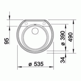 Кухонная мойка BLANCO rondoval 45 (518915)