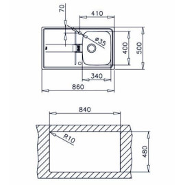 Мойка кухонная TEKA Stena 45-B 1B 1D полировка (art.10131004)
