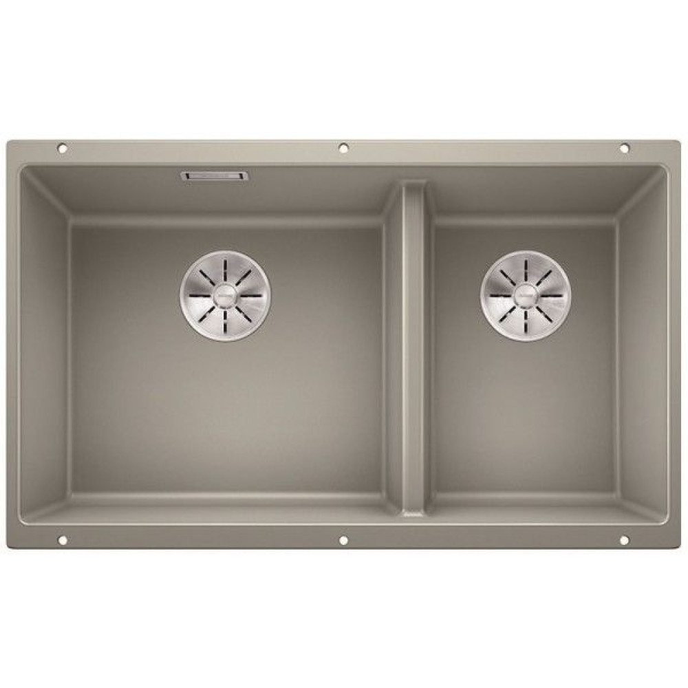 Кухонная мойка Blanco SUBLINE 430/270-U отводная арматура InFino® жемчужный гранит 523154