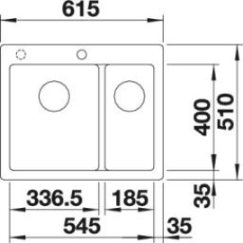 Кухонная мойка BLANCO PLEON 6 Split 521693 белый