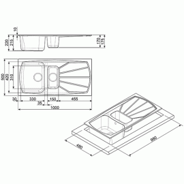 Кухонная мойка SMEG lse1015a-2