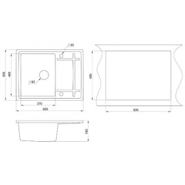Кухонная мойка EMAR EMQ-1650.Q морион