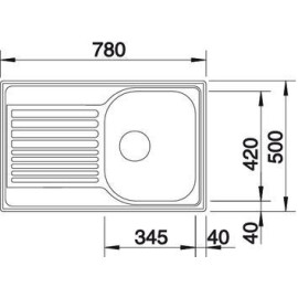Кухонная мойка BLANCO tipo 45 s compact (513442)