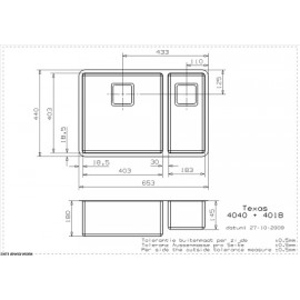 Кухонная мойка REGINOX Texas 40x40+18x40 LUX 3,5 L