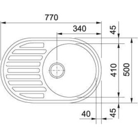 Кухонная мойка FRANKE rog 611 оборач. белый металлик со стоп-вентилем