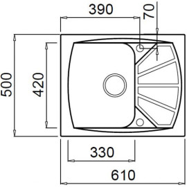 Кухонная мойка ELLECI Living 125 Bianco 52