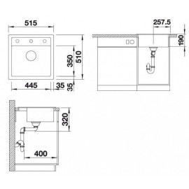 Кухонная мойка BLANCO dalago 5 (518528) серый беж