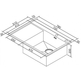 Кухонная мойка ZORG INOX X-7851-R сталь