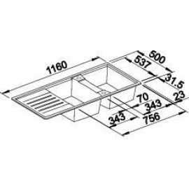 Кухонная мойка Blanco Lexa 8 S мускат гранит 521877