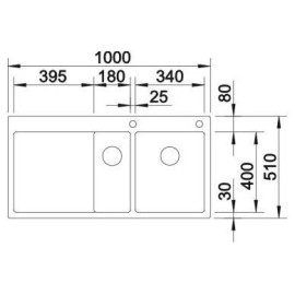Мойка BLANCO 521646 BLANCO CLARON 6S-IF/А чаша слева нерж. сталь зеркальн