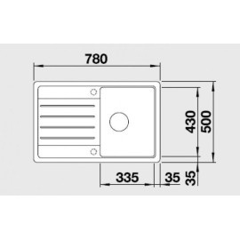 Кухонная мойка BLANCO LEGRA 45S SILGRANIT 522206 кофе