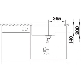 Кухонная мойка Blanco SUBLINE 700-U Level SILGRANIT темная скала с отв.арм. InFino (арт.523539)