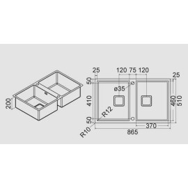 Кухонная мойка FULGOR P2B 8651 QA F-SF