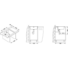 Кухонная мойка ALVEUS Basic 130 NAT-60 465X465 (в комплекте с сифоном)