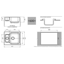 Мойка GRANFEST Standart GF-S615K зеленый