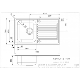 Кухонная мойка REGINOX centurio 10 lux okg (pallet)