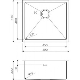 Кухонная мойка Omoikiri Taki 49-U/IF-LG (4973523)