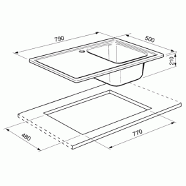 Кухонная мойка SMEG sp791dn