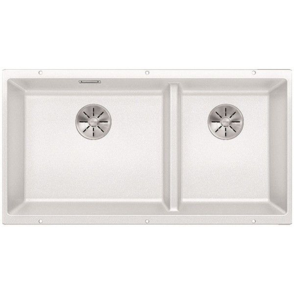 Кухонная мойка Blanco SUBLINE 480/320-U отводная арматура InFino® белый гранит 523588