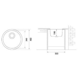 Кухонная мойка TopZero Kelly Titan (460-49), искусственный гранит