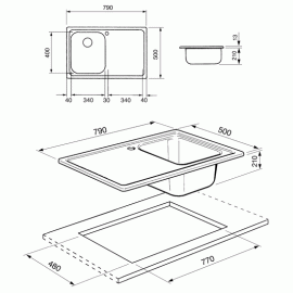 Кухонная мойка SMEG sp791s-2