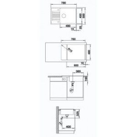 Кухонная мойка BLANCO ZIA XL 6S Compact 523280 серый беж