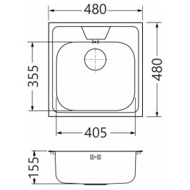 Кухонная мойка ALVEUS ALLUX 70 LEI-90-048X48SN0 1124150