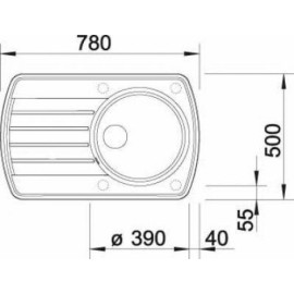 Кухонная мойка BLANCO rondoval 45 s (515769)