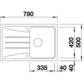 Кухонная мойка BLANCO SONA 45S 521921 мускат