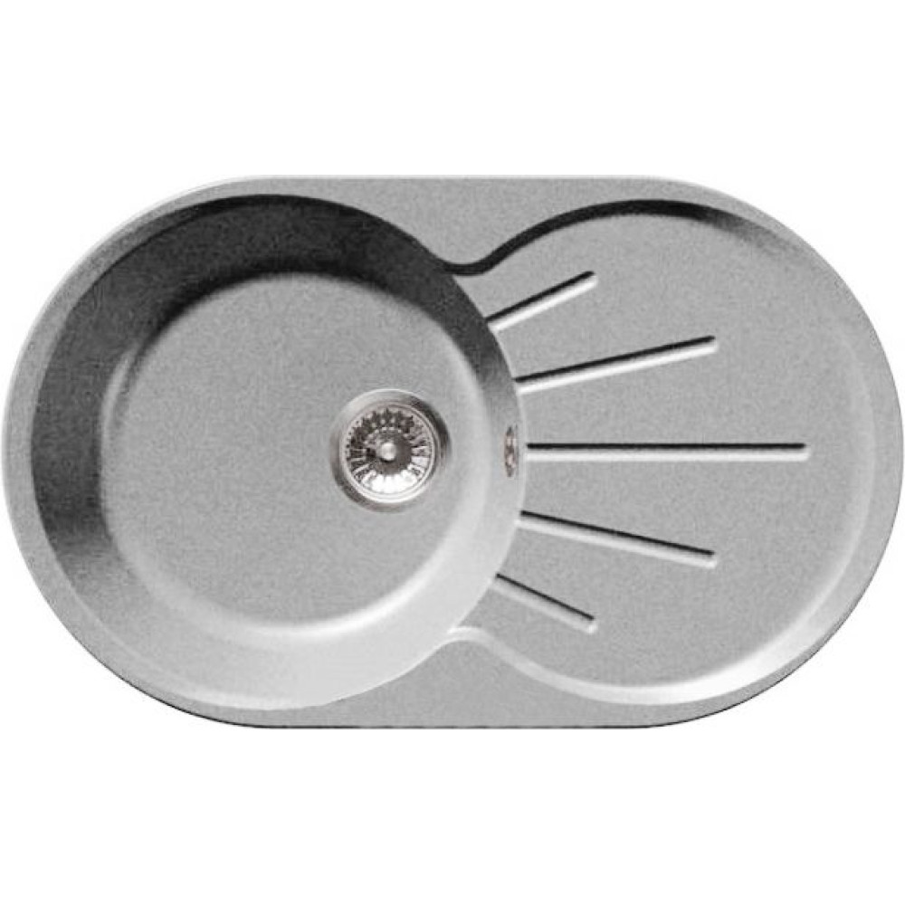 Мойка GRANFEST RONDO GF-R-750L чаша с крылом 750*460мм серый