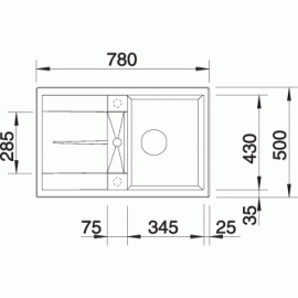 Кухонная мойка BLANCO 513932 metra 45 s шампань silgranit