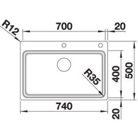 Кухонная мойка Blanco ETAGON 700-IF/A нержавеющая сталь зеркальная полировка 524274