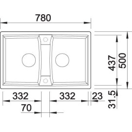 Кухонная мойка Blanco LEXA 8 SILGRANIT PuraDur серый беж гранит 524967