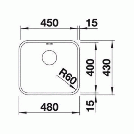 Кухонная мойка BLANCO supra 450-u (518203)