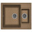 Кухонная мойка FLORENTINA Липси 580 К коричневый