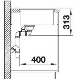Кухонная мойка Blanco SUBLINE 340/160-F отводная арматура InFino® жасмин гранит 523572